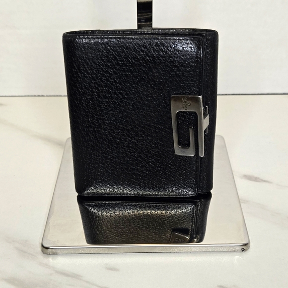 Gucci Vintage Tom Ford Black Leather G Compact Wallet with Box - Picture 1 of 12
